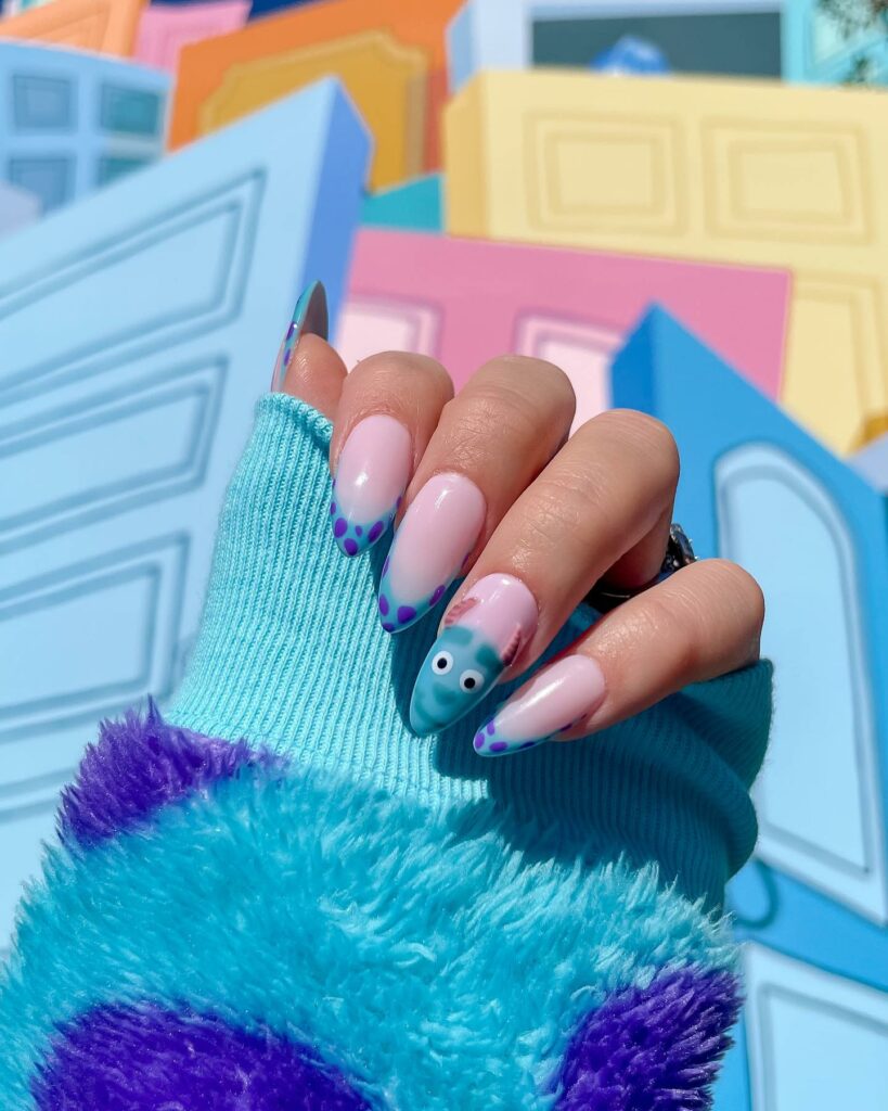 Monster Inc Inspired Disney Nails