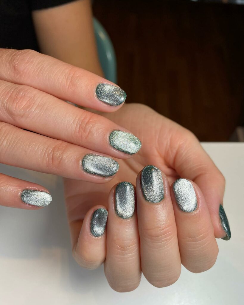 Silver Velvet Nails Brilliance