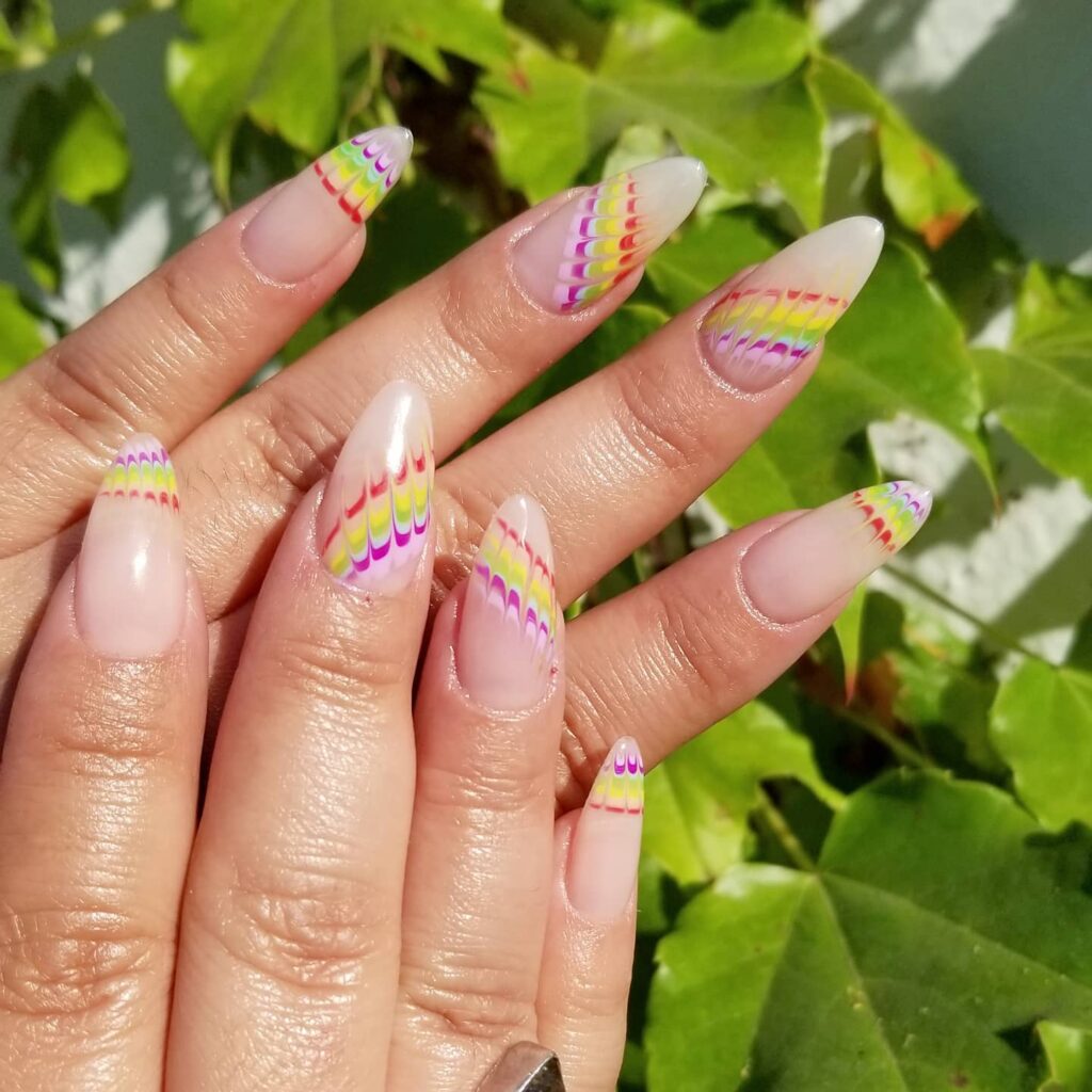 Simple and Chic Tie-Dye Nails