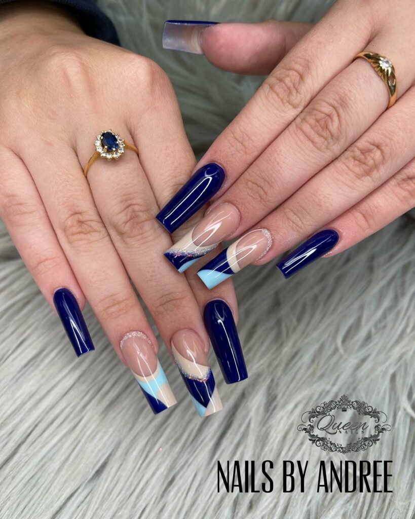 The Bold Fusion of Blue on Coffin Nails
