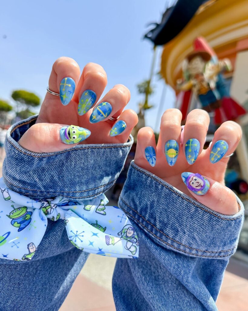 Toy Story Blue Disney Nails