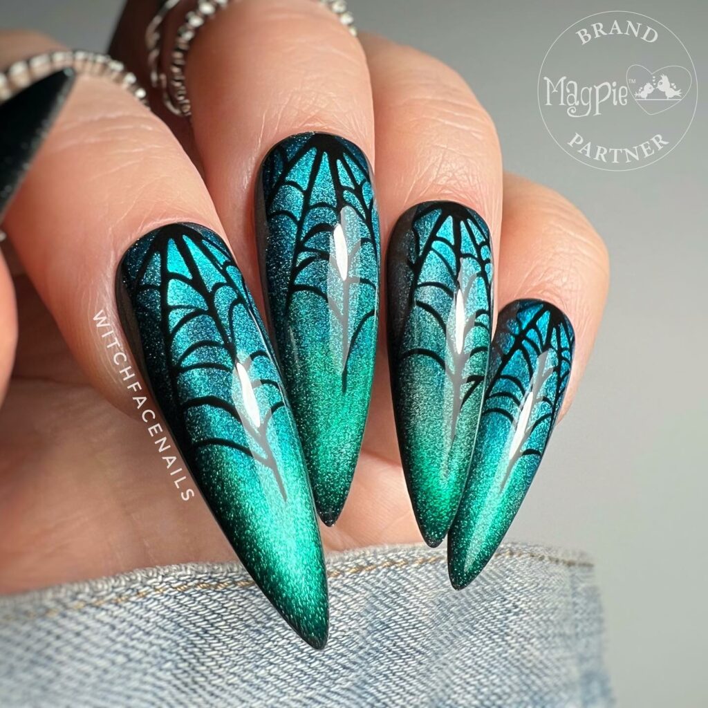 Velvet Nails with Web Accents