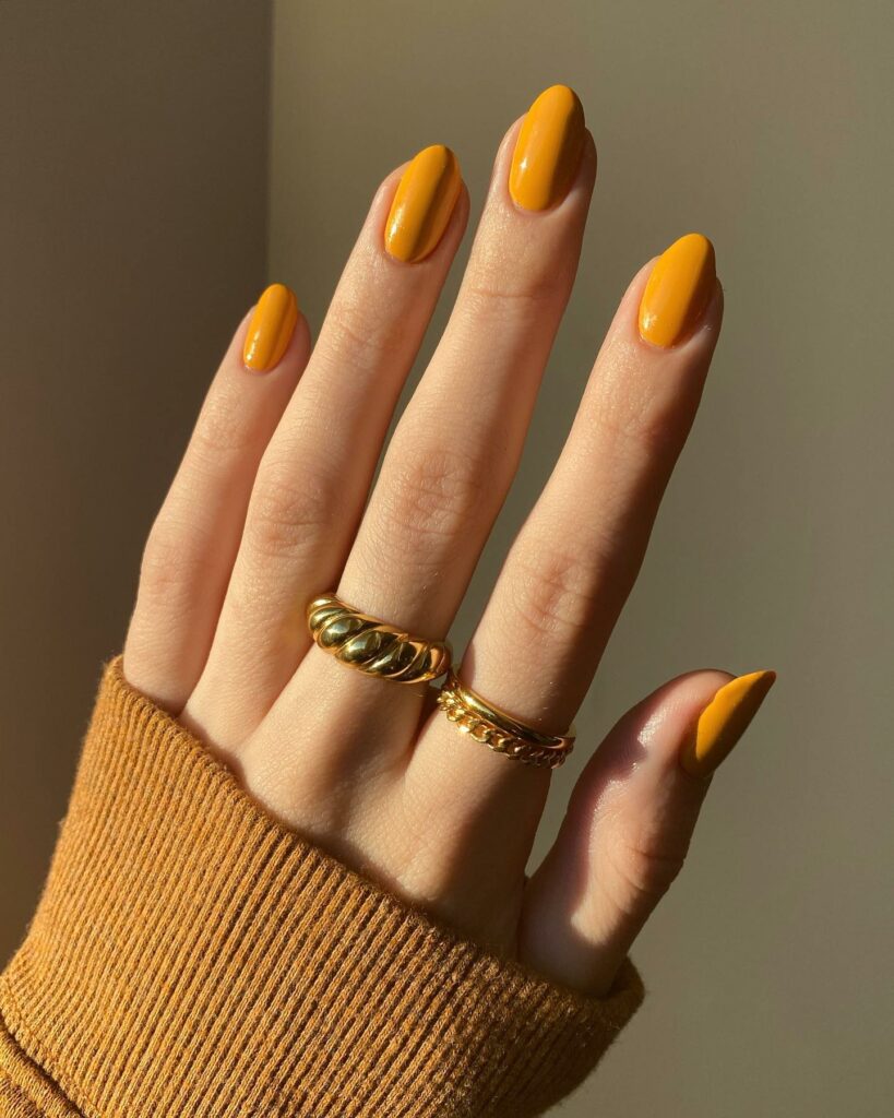 Warm Embrace Yellow Nails