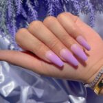 purple coffin nails