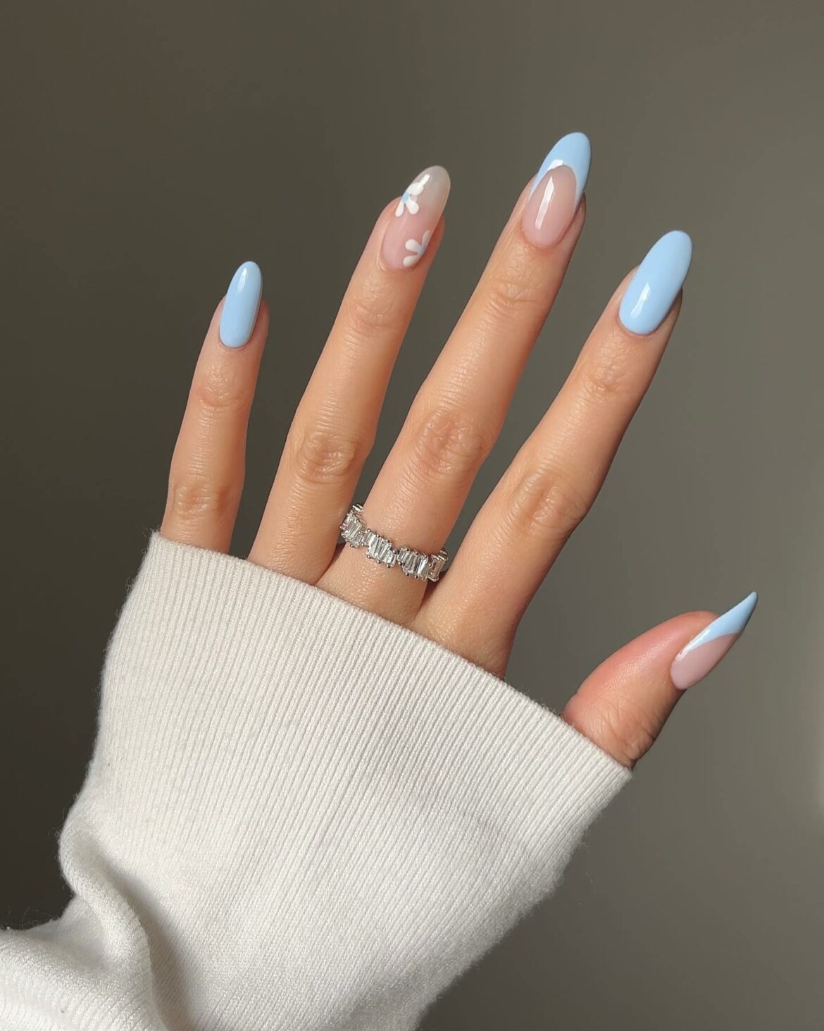 20 Latest Blue Almond Nails Ideas To Try In 2024!