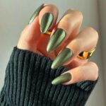Green Chrome Nails