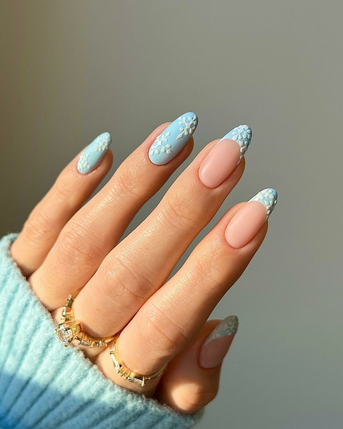 20 Latest Blue Almond Nails Ideas To Try In 2024!