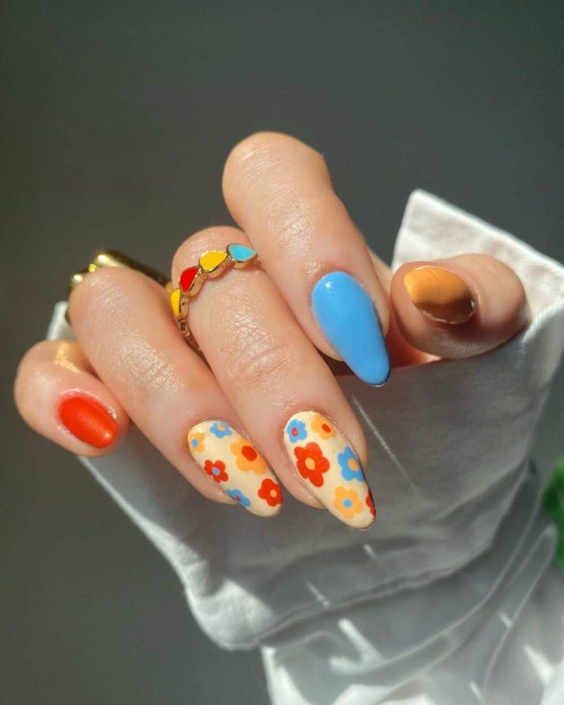 Spring-Inspired 70s Nails
