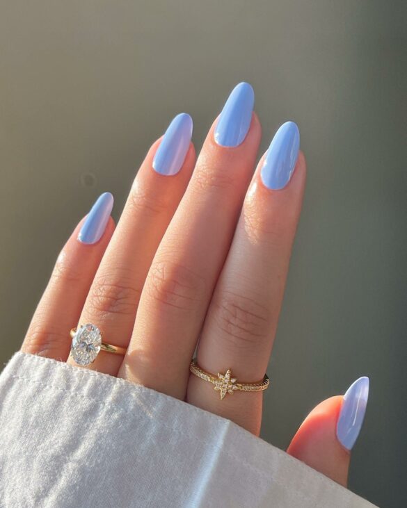 20 Latest Blue Almond Nails Ideas To Try In 2024!