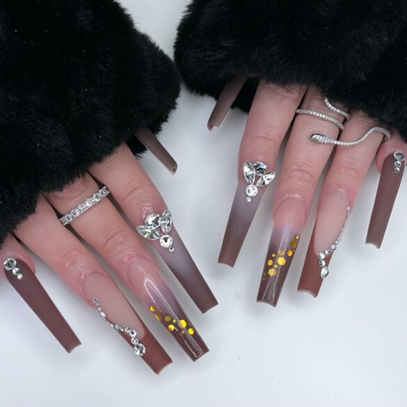 20 Latest Brown Acrylic Nails Ideas To Try In 2024!