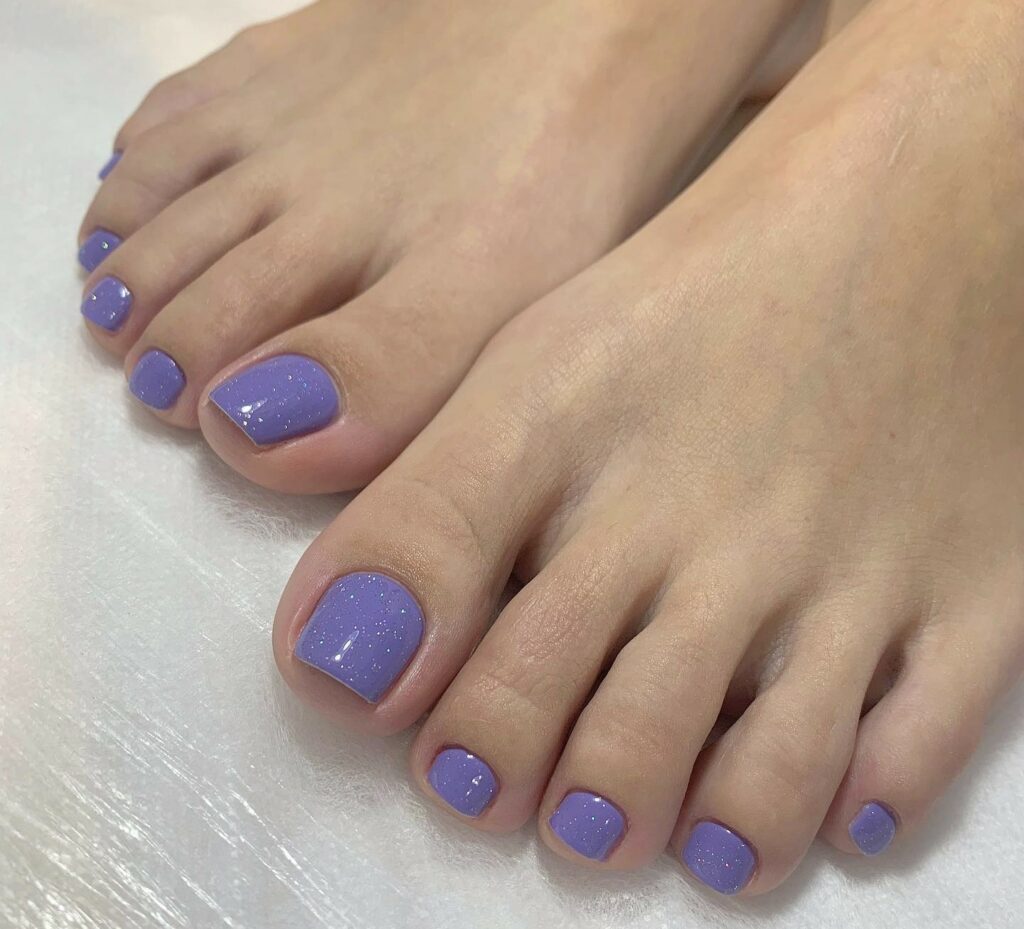 Purple Nude Pedicure