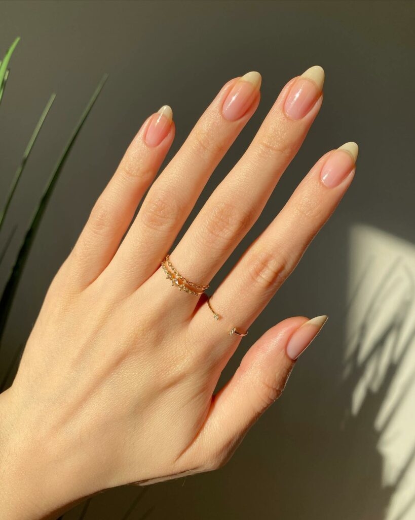 Soft French Yellow Nails