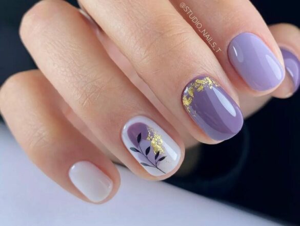 Glossy Purple Nail Designs To Try In 2024!