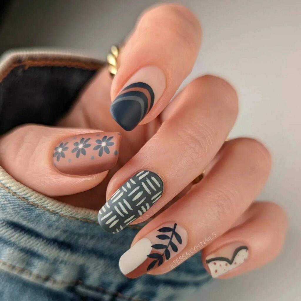 Abstract Nail Art: Exploring Whimsy and Sophistication