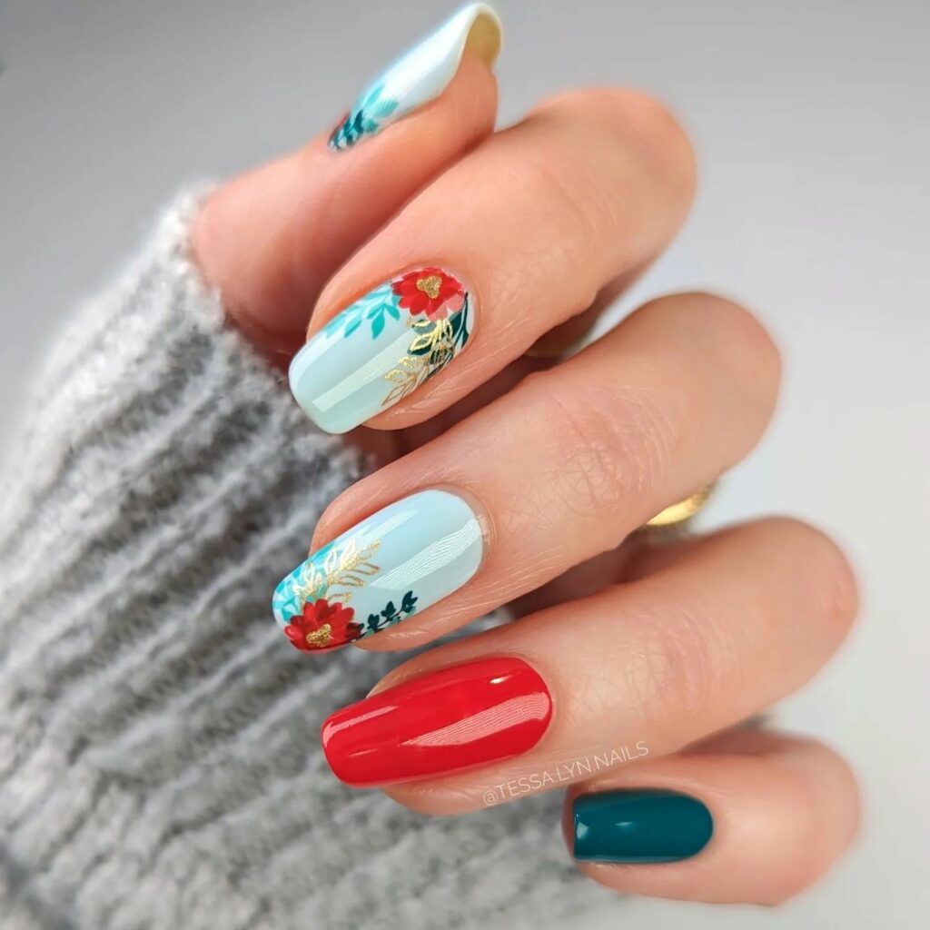 Whimsy in Blue: Abstract Nail Design as Mini Art Gallery