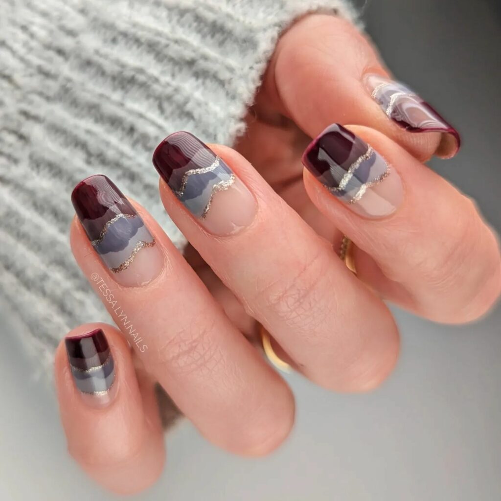 Enchanting Abstract Nail Design: Whimsical Elegance and Playfulness Combined