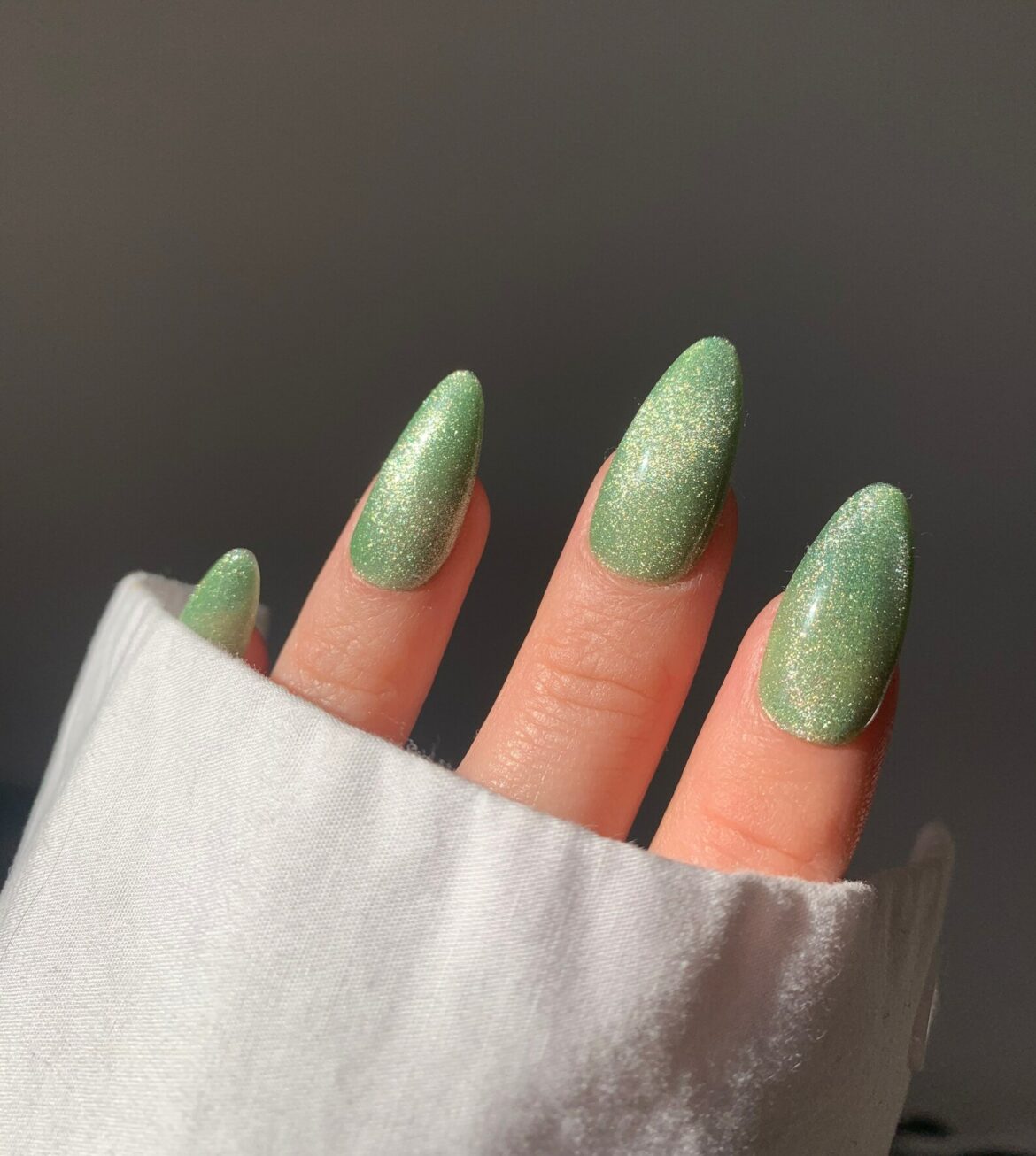 Green Velvet Nail Designs