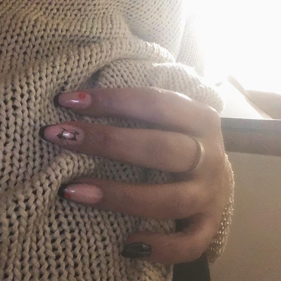 Cozy Chic Nails with Star Accent and French Tips