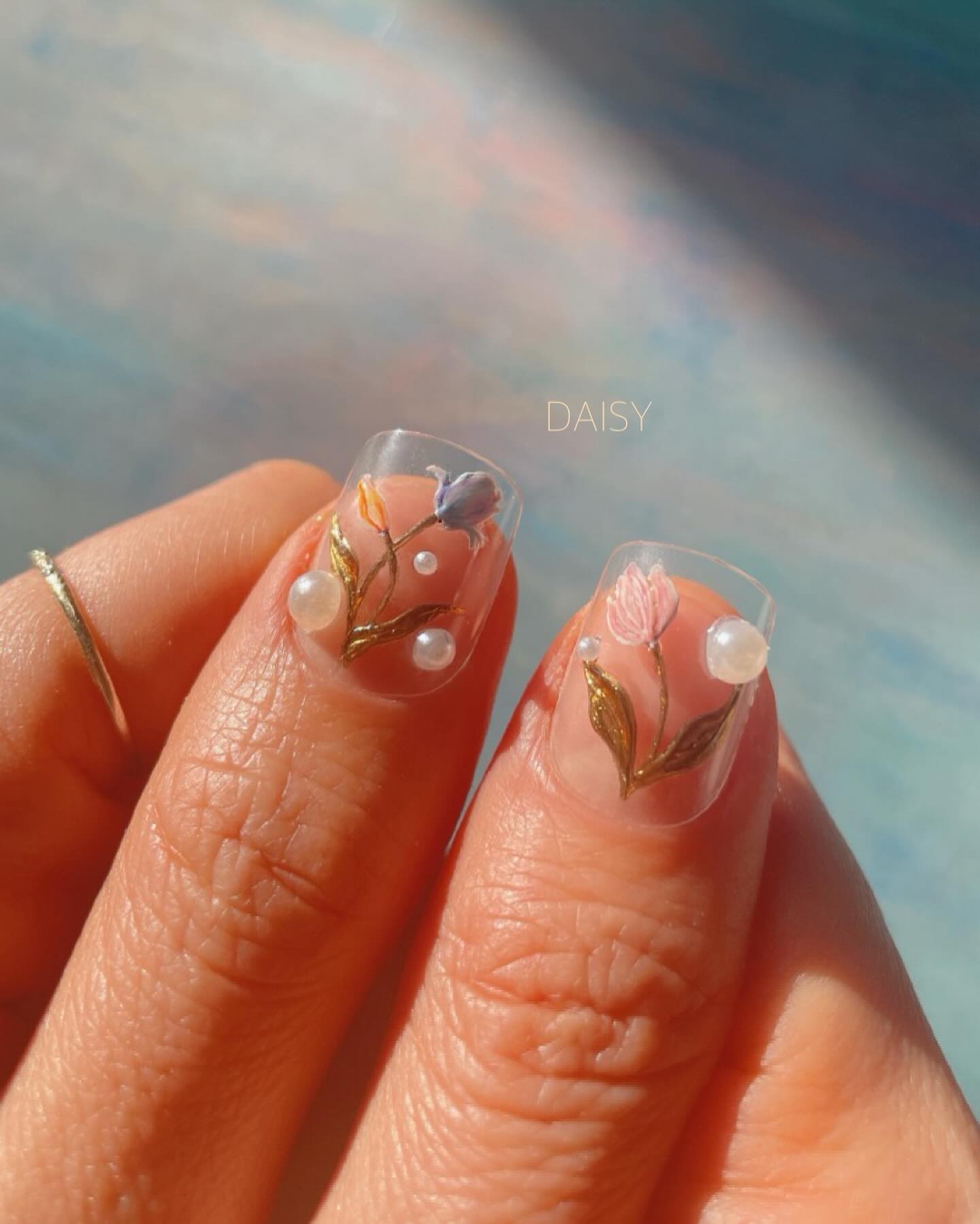 Elegant Spring Floral with Clear Acrylic Beauty