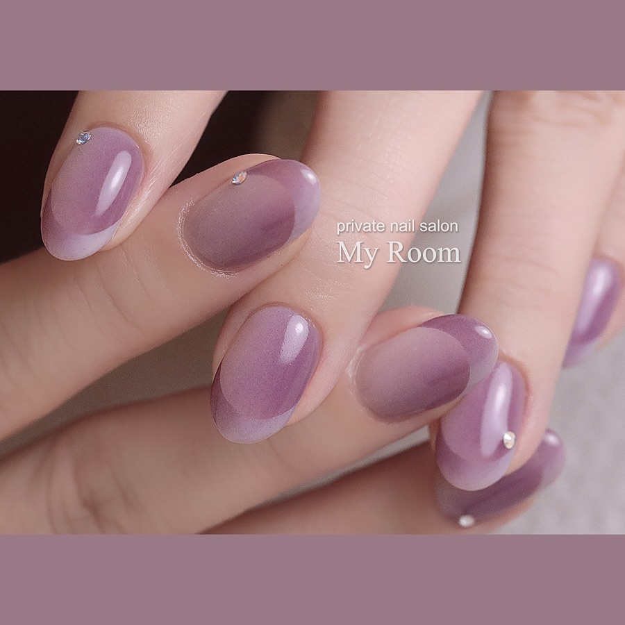 Lavender Ombre Elegance with Gem Accents