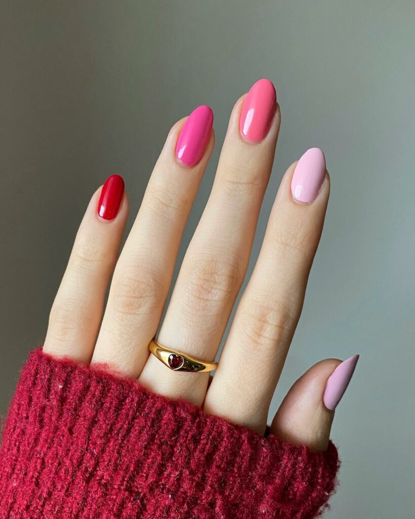 Seamless Ombre: Dazzling Gradient from Red to Pink
