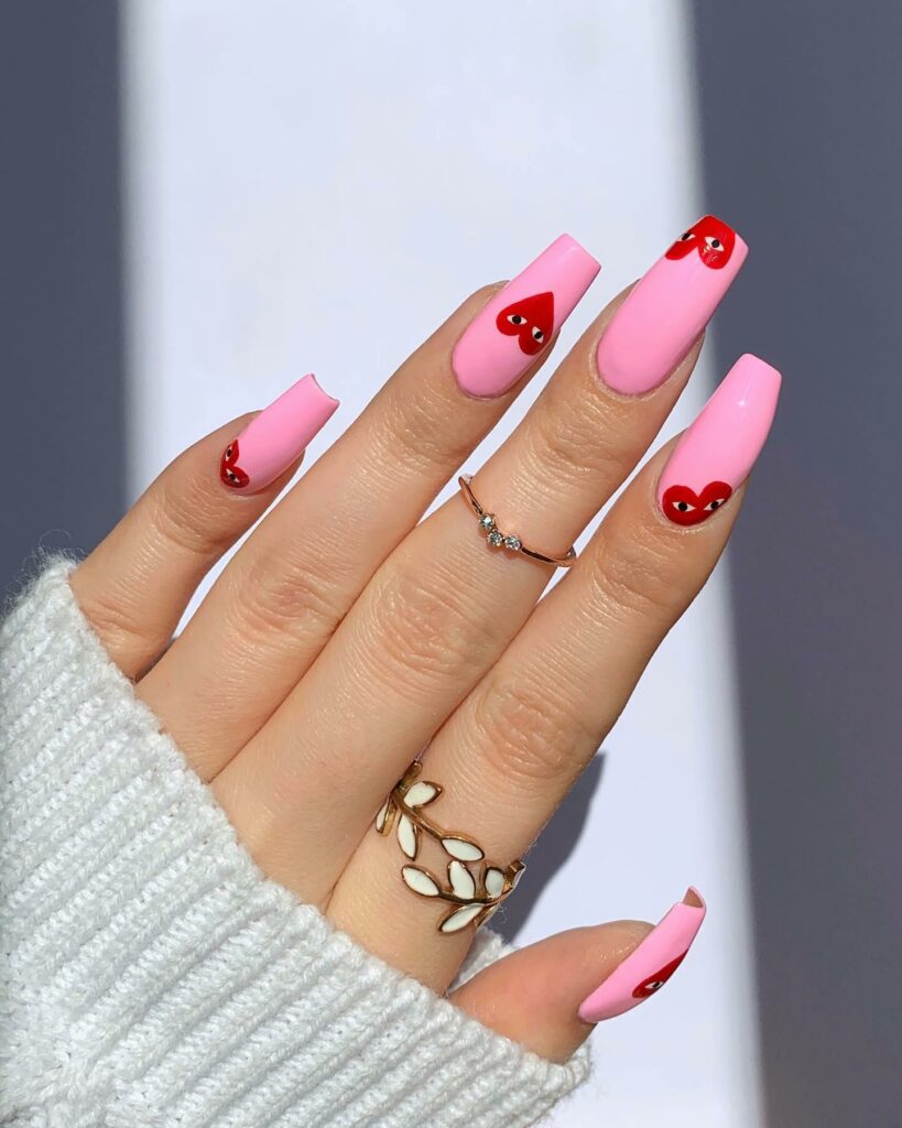 Love-Filled Nails: Charming Valentine's Day Design